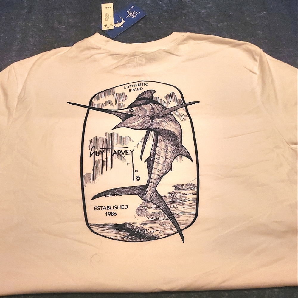 Mens XL Guy Harvey white T-shirt BNWT